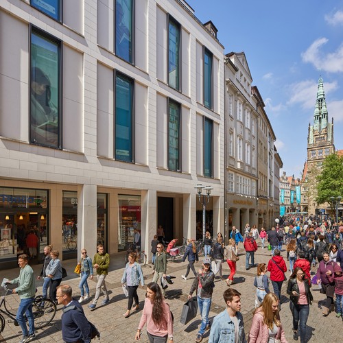 Ansicht der Arkaden Münster von der Ludgeristraße Ansicht der Arkaden Münster von der Ludgeristraße
