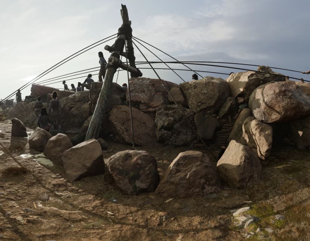 Bau der »Großen Sloopsteene« Bau der »Großen Sloopsteene«