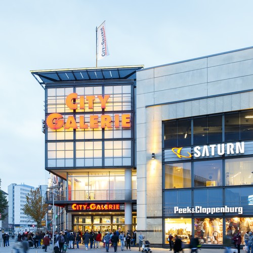 Ansicht der City Galerie Siegen von der Eingangsseite Ansicht der City Galerie Siegen von der Eingangsseite